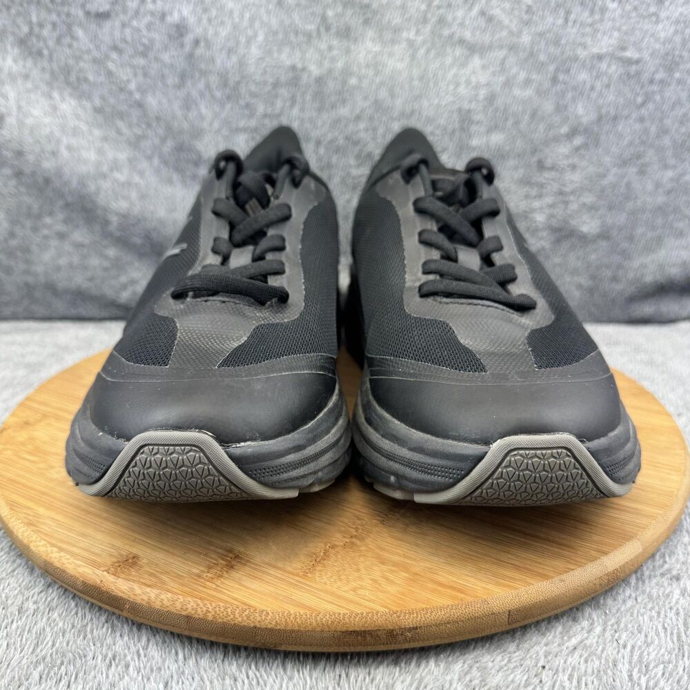 VIONIC Walk Max Walking Sneaker Mens 12 Black Gray Lace Up Orthotic Support Shoe - Picture 2 of 9